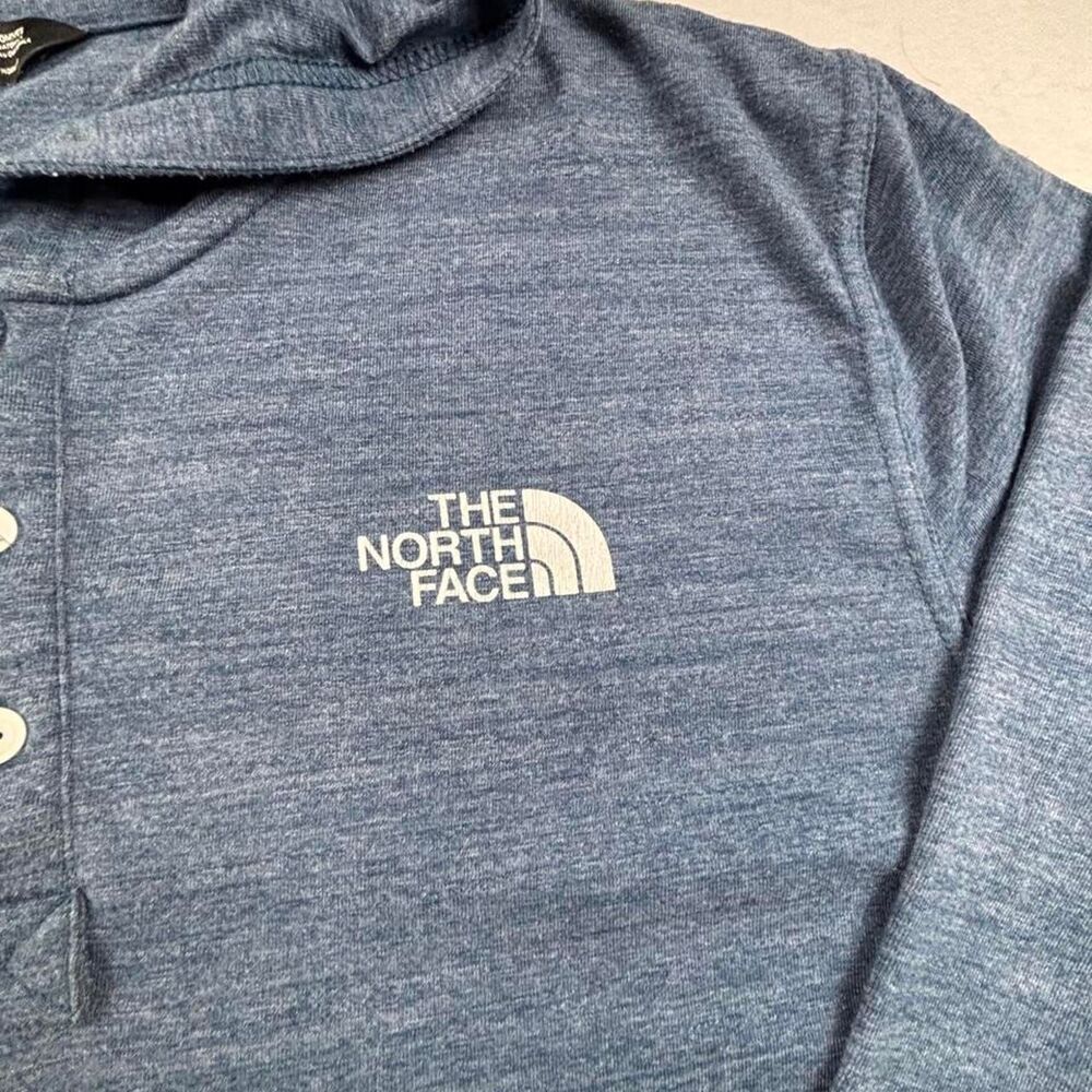 The North Face Heather Blue Hoodie Men's Large Lightweight Outdoor Pullover - Picture 3 of 6